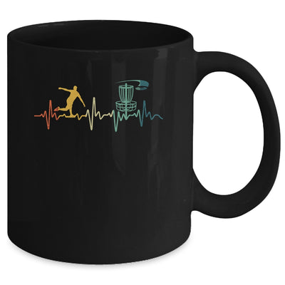 Vintage Disc Golf For Men Women Heartbeat Disc Golf Player Mug | siriusteestore