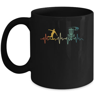 Vintage Disc Golf For Men Women Heartbeat Disc Golf Player Mug | siriusteestore