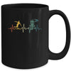 Vintage Disc Golf For Men Women Heartbeat Disc Golf Player Mug | siriusteestore