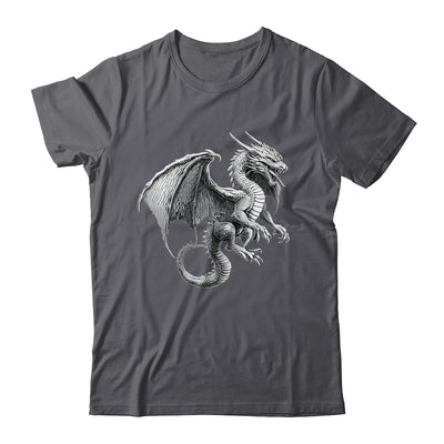 Vintage Dragon Art Silver Dragon Lover Design Men Women Shirt & Hoodie | siriusteestore