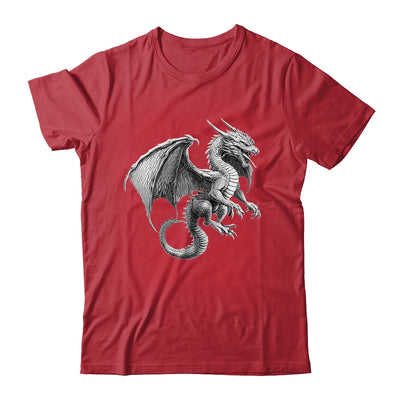 Vintage Dragon Art Silver Dragon Lover Design Men Women Shirt & Hoodie | siriusteestore