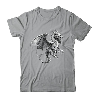 Vintage Dragon Art Silver Dragon Lover Design Men Women Shirt & Hoodie | siriusteestore