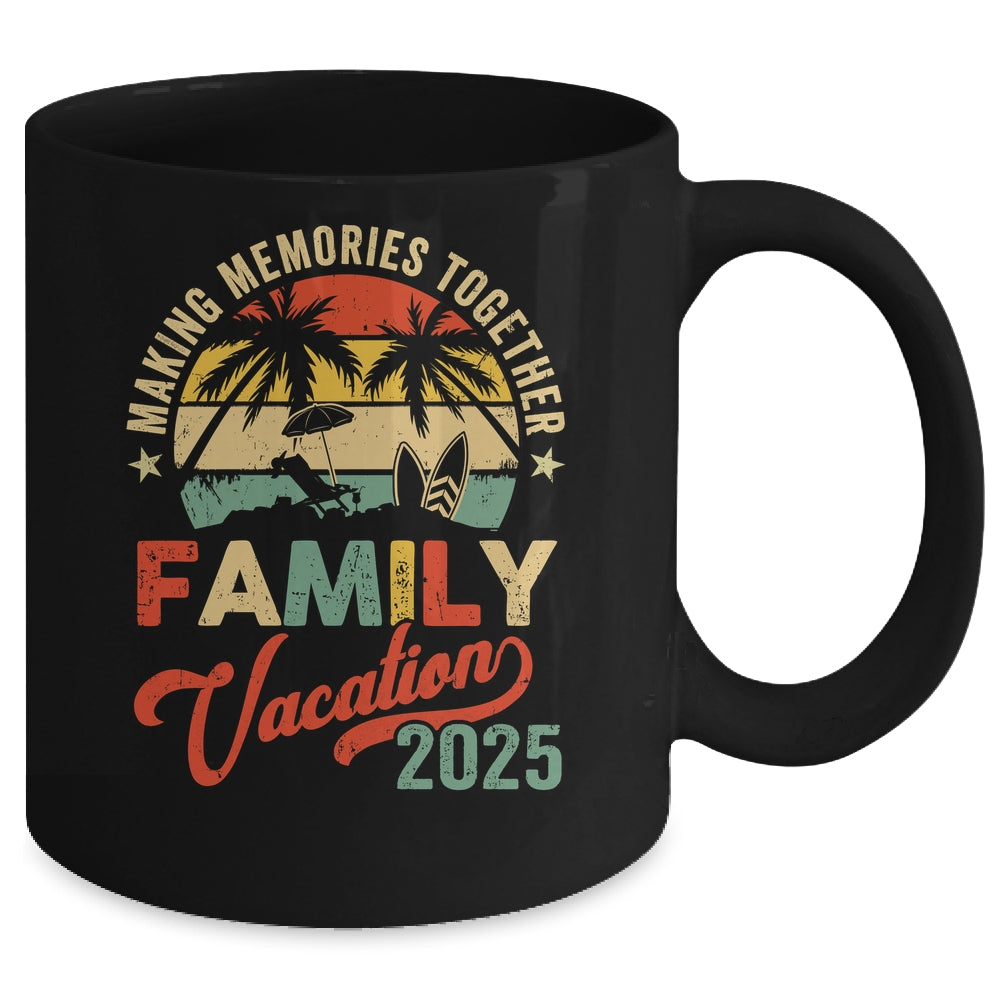 Vintage Family Trip Matching Summer Vacation Beach 2025 Mug | siriusteestore
