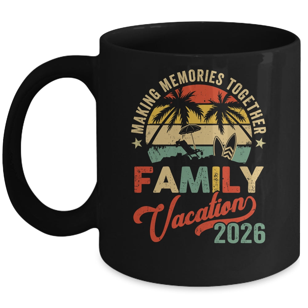 Vintage Family Trip Matching Summer Vacation Beach 2026 Mug | siriusteestore