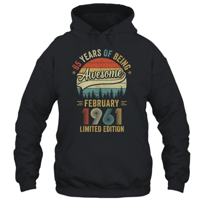 Vintage February 1961 65 Years Old 65th Birthday Men Women Shirt & Hoodie | siriusteestore