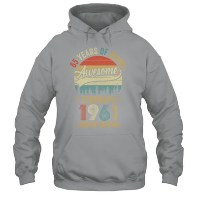 Vintage February 1961 65 Years Old 65th Birthday Men Women Shirt & Hoodie | siriusteestore