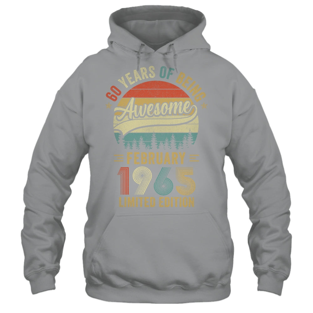 Vintage February 1965 60 Year Old 60th Birthday Men Women Shirt & Hoodie | siriusteestore