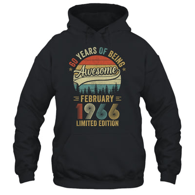 Vintage February 1966 60 Years Old 60th Birthday Men Women Shirt & Hoodie | siriusteestore