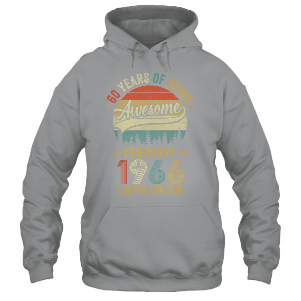 Vintage February 1966 60 Years Old 60th Birthday Men Women Shirt & Hoodie | siriusteestore