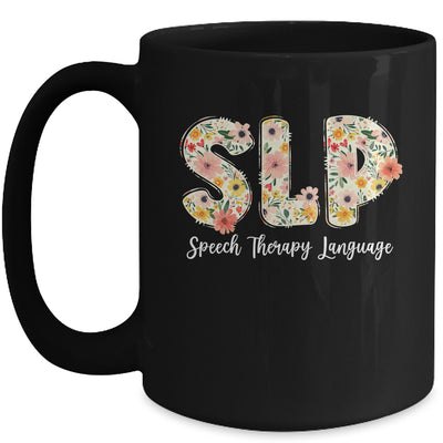 Vintage Floral SLP Speech Therapy Retro SLP OT PT Team Mug | siriusteestore