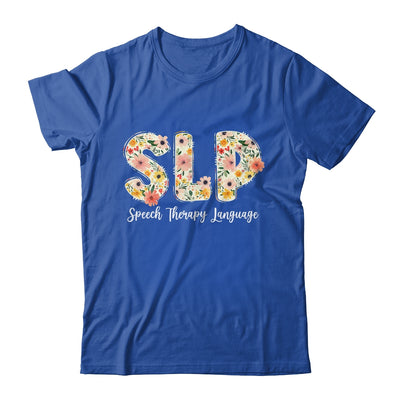 Vintage Floral SLP Speech Therapy Retro SLP OT PT Team Shirt & Tank Top | siriusteestore