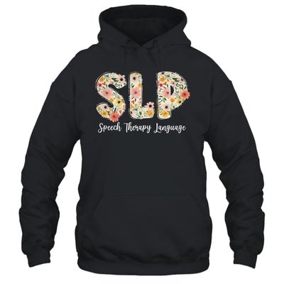 Vintage Floral SLP Speech Therapy Retro SLP OT PT Team Shirt & Tank Top | siriusteestore