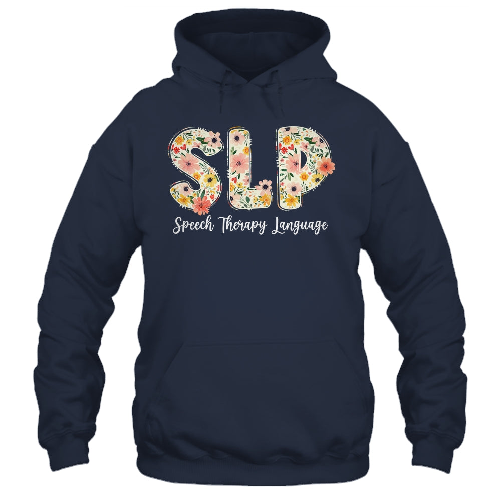 Vintage Floral SLP Speech Therapy Retro SLP OT PT Team Shirt & Tank Top | siriusteestore