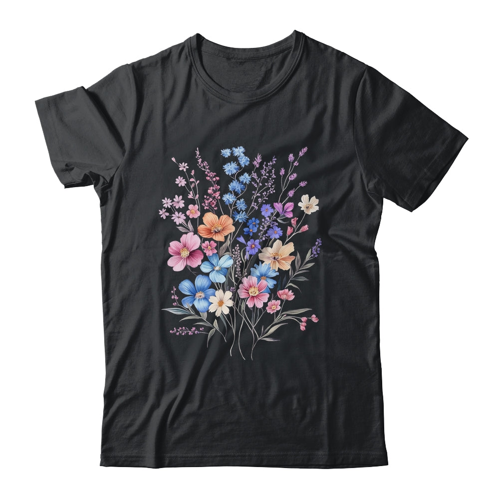 Vintage Flowers Women Wildflower Graphic Floral Gardening Shirt & Tank Top | siriusteestore