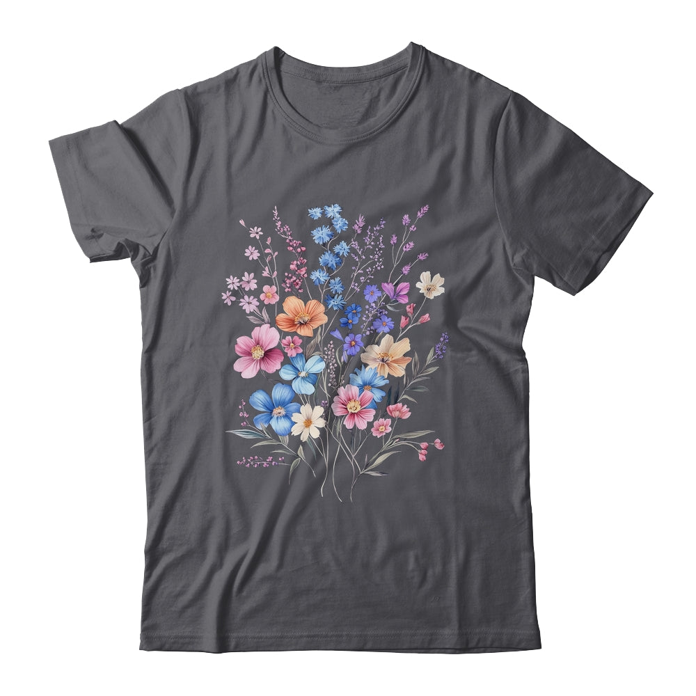 Vintage Flowers Women Wildflower Graphic Floral Gardening Shirt & Tank Top | siriusteestore
