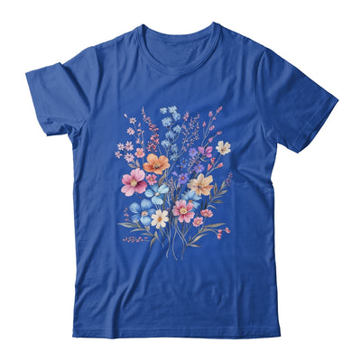 Vintage Flowers Women Wildflower Graphic Floral Gardening Shirt & Tank Top | siriusteestore