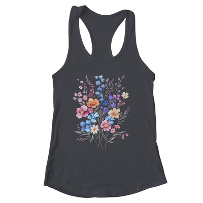 Vintage Flowers Women Wildflower Graphic Floral Gardening Shirt & Tank Top | siriusteestore