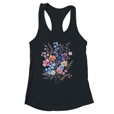 Vintage Flowers Women Wildflower Graphic Floral Gardening Shirt & Tank Top | siriusteestore