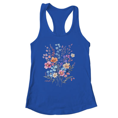 Vintage Flowers Women Wildflower Graphic Floral Gardening Shirt & Tank Top | siriusteestore