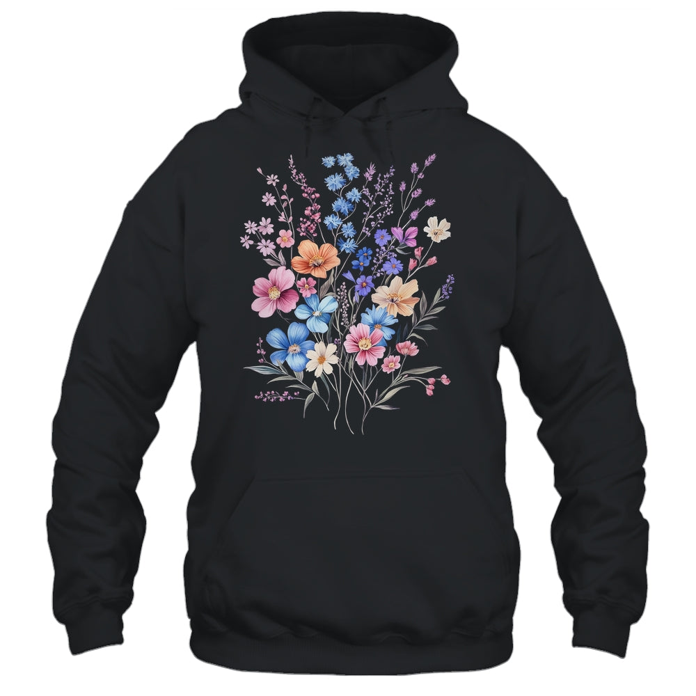 Vintage Flowers Women Wildflower Graphic Floral Gardening Shirt & Tank Top | siriusteestore