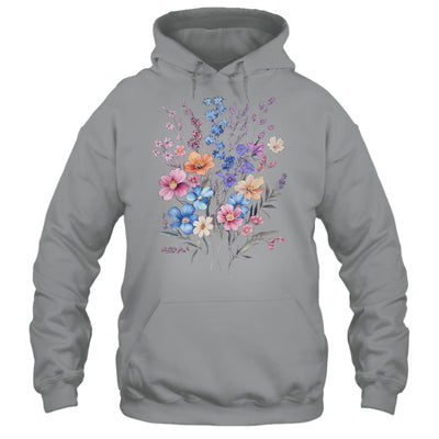 Vintage Flowers Women Wildflower Graphic Floral Gardening Shirt & Tank Top | siriusteestore