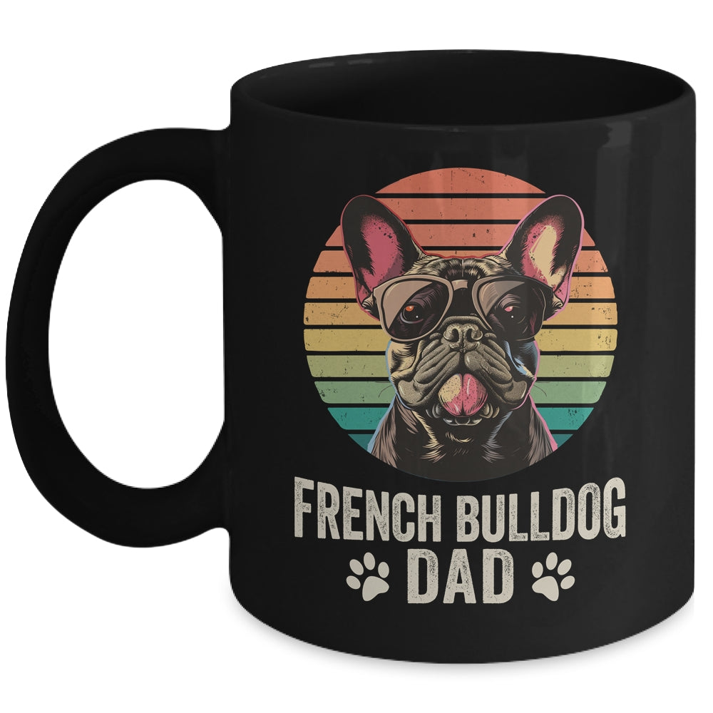 Vintage French Bulldog Dad For Fathers Day Dog Lover Funny Mug | siriusteestore