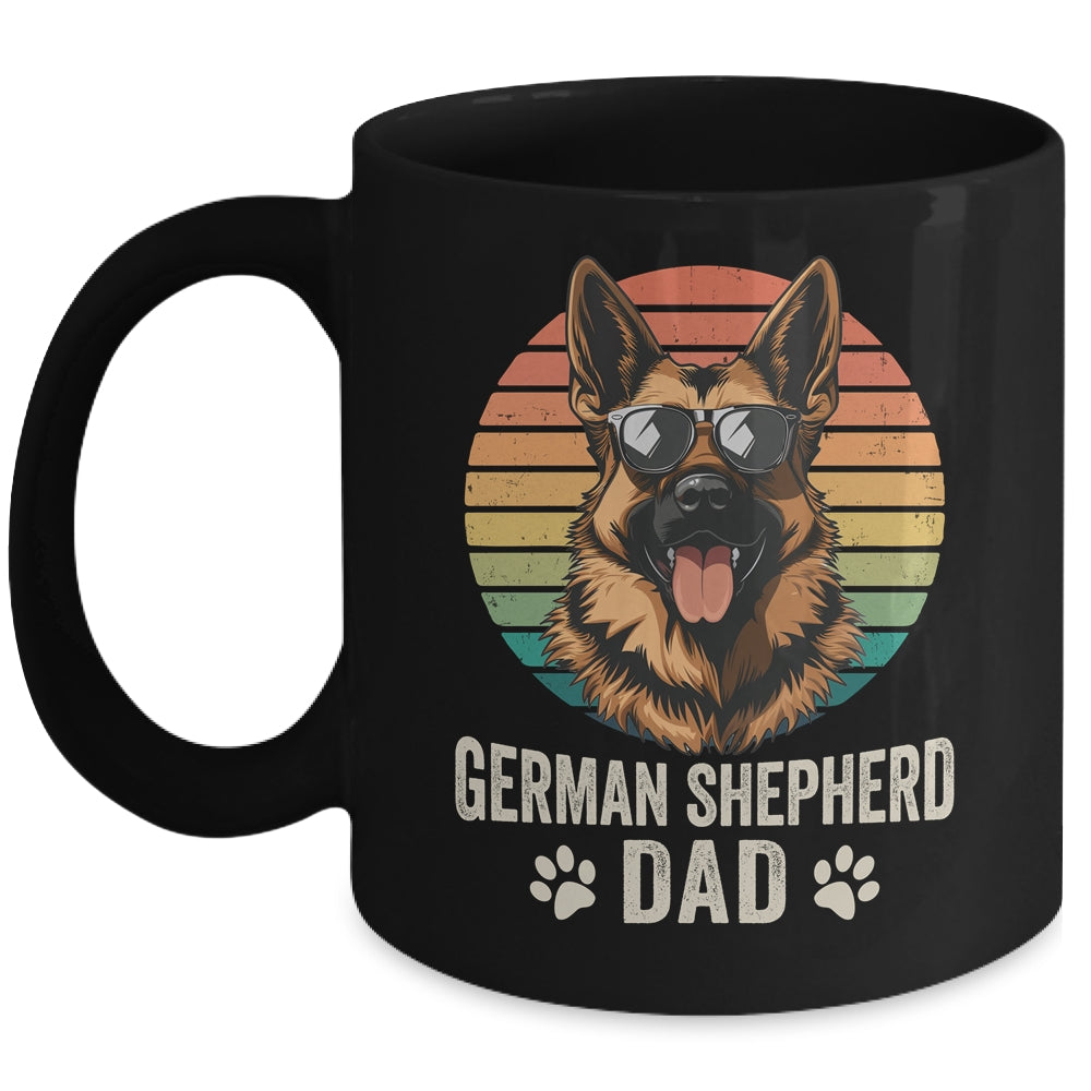 Vintage German Shepherd Dad For Fathers Day Dog Lover Funny Mug | siriusteestore