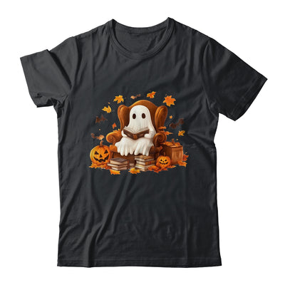 Vintage Ghost Reading Book Pumpkin Halloween Teachers School Shirt & Sweatshirt | siriusteestore