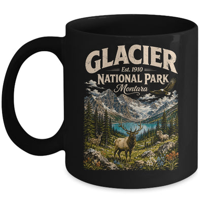 Vintage Glacier National Park Travel Montana Wildlife Nature Mug | siriusteestore