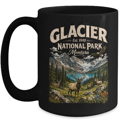 Vintage Glacier National Park Travel Montana Wildlife Nature Mug | siriusteestore
