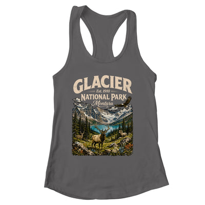 Vintage Glacier National Park Travel Montana Wildlife Nature Shirt & Tank Top | siriusteestore