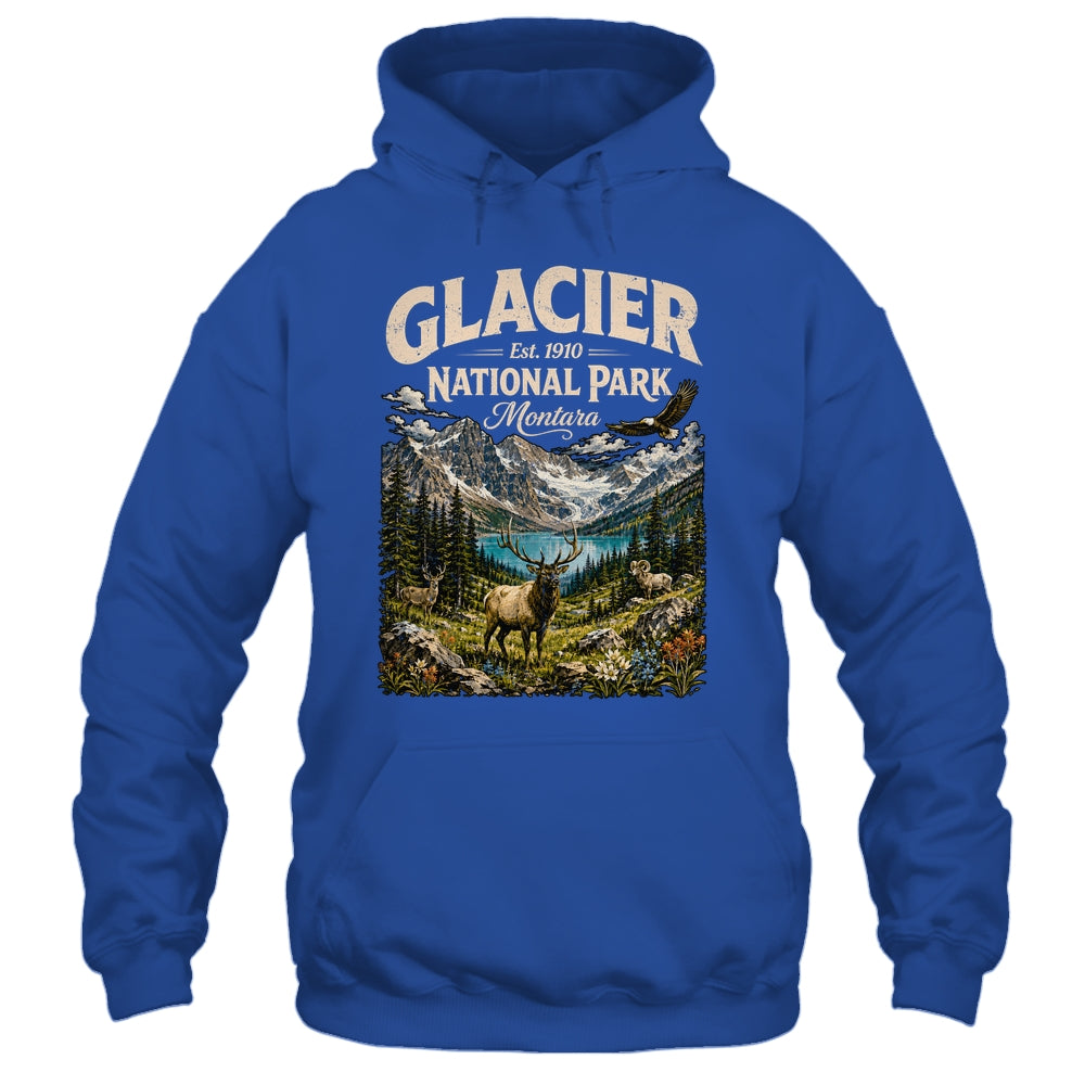 Vintage Glacier National Park Travel Montana Wildlife Nature Shirt & Tank Top | siriusteestore