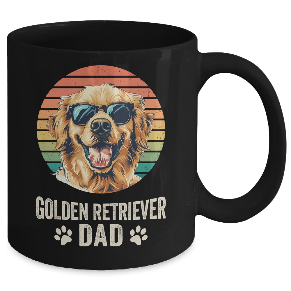 Vintage Golden Retriever Dad For Fathers Day Dog Lover Funny Mug | siriusteestore