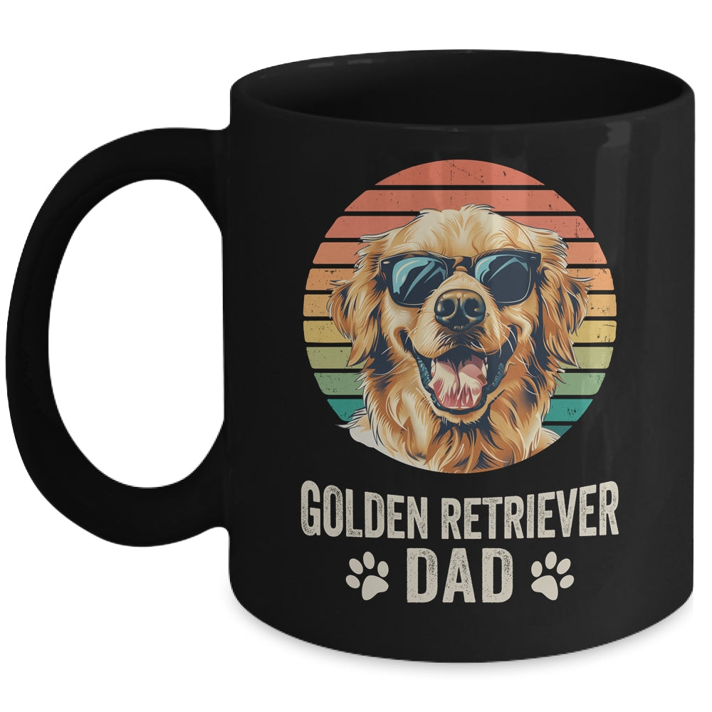 Vintage Golden Retriever Dad For Fathers Day Dog Lover Funny Mug | siriusteestore
