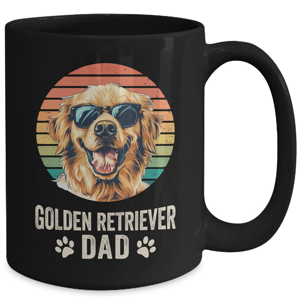 Vintage Golden Retriever Dad For Fathers Day Dog Lover Funny Mug | siriusteestore