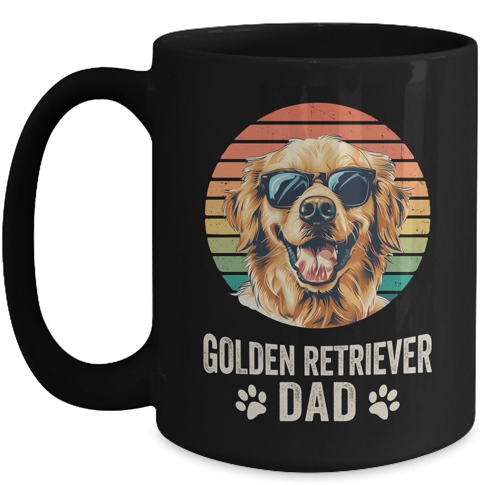 Vintage Golden Retriever Dad For Fathers Day Dog Lover Funny Mug | siriusteestore