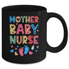 Vintage Groovy Mother Baby Nurse Women Nurse Week Mug | siriusteestore