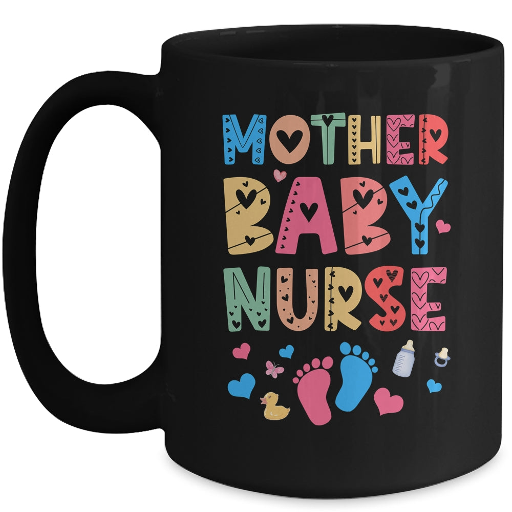 Vintage Groovy Mother Baby Nurse Women Nurse Week Mug | siriusteestore