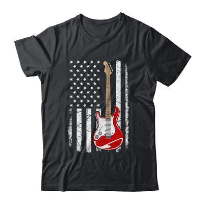 Vintage Guitar Design For Men Women American US Flag Shirt & Hoodie | siriusteestore