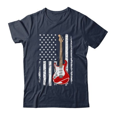Vintage Guitar Design For Men Women American US Flag Shirt & Hoodie | siriusteestore
