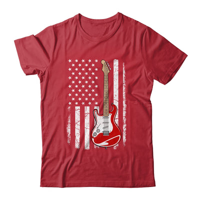Vintage Guitar Design For Men Women American US Flag Shirt & Hoodie | siriusteestore