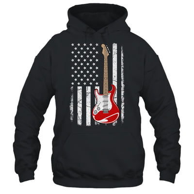 Vintage Guitar Design For Men Women American US Flag Shirt & Hoodie | siriusteestore