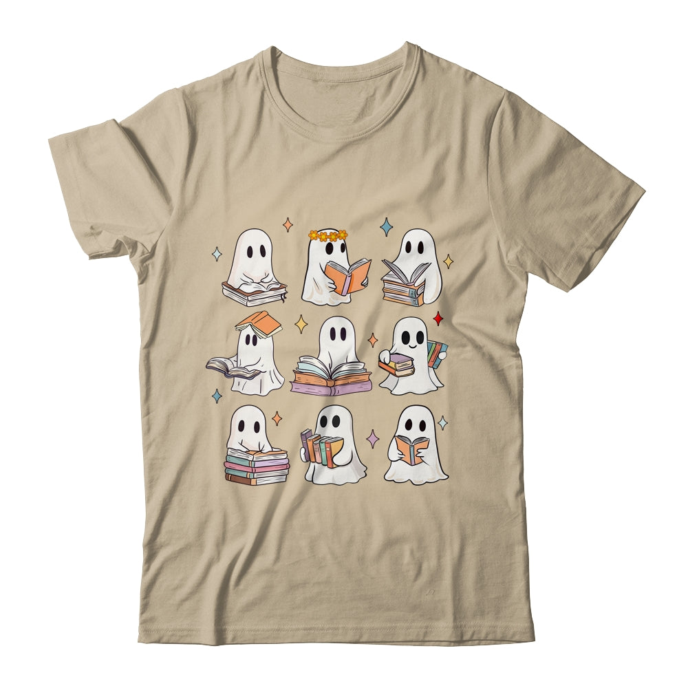 Vintage Halloween Reading Book Ghost Autumn Fall Spooky Shirt & Sweatshirt | siriusteestore