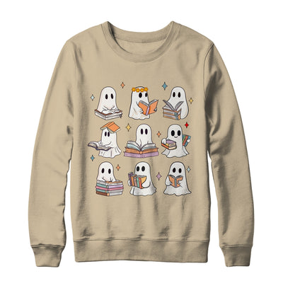 Vintage Halloween Reading Book Ghost Autumn Fall Spooky Shirt & Sweatshirt | siriusteestore