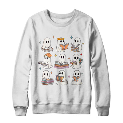 Vintage Halloween Reading Book Ghost Autumn Fall Spooky Shirt & Sweatshirt | siriusteestore