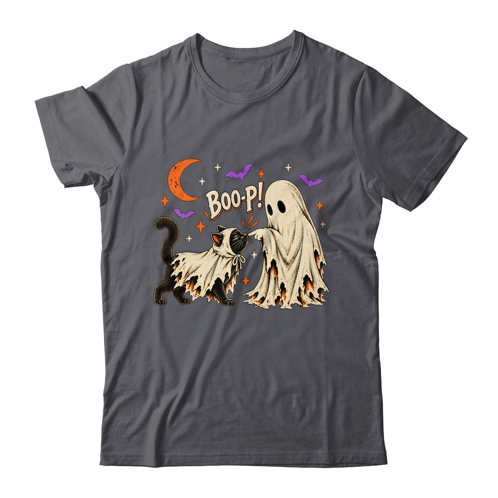 Vintage Halloween Spooky Book Ghost With Black Cat Boo-P Shirt & Sweatshirt | siriusteestore