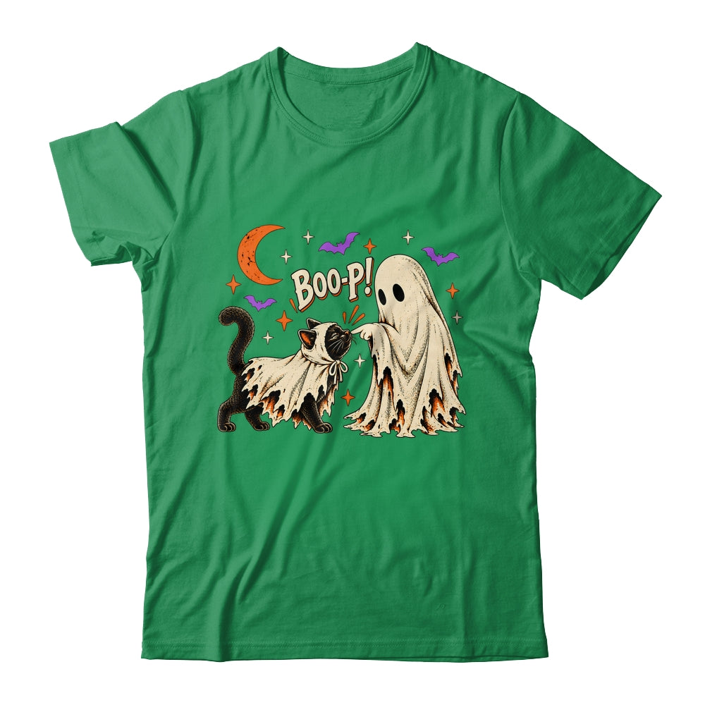 Vintage Halloween Spooky Book Ghost With Black Cat Boo-P Shirt & Sweatshirt | siriusteestore