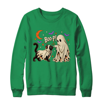 Vintage Halloween Spooky Book Ghost With Black Cat Boo-P Shirt & Sweatshirt | siriusteestore