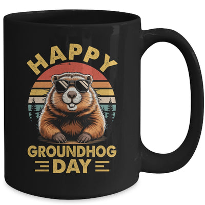 Vintage Happy Groundhog Day Animal Lover Men Women Boy Girl Mug | siriusteestore