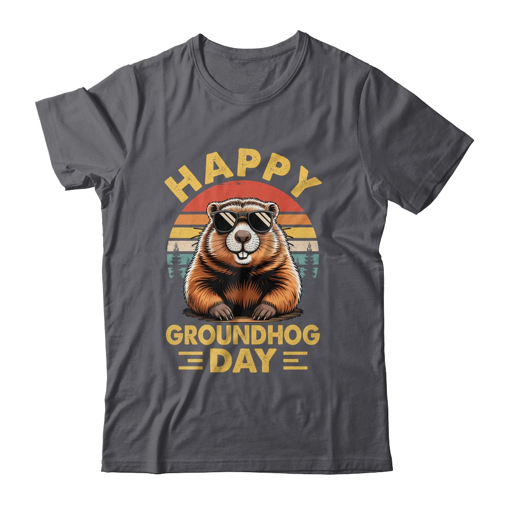 Vintage Happy Groundhog Day Animal Lover Men Women Boy Girl Shirt & Hoodie | siriusteestore